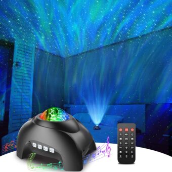 Rossetta Star Projector, Galaxy Projector for Bedroom, LED Night Light Aurora Projector with Bluetooth Speaker, White Noise, Timer and Remote, Room Decor, Gifts for Kids,...