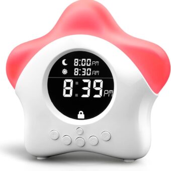 Stay-in-Bed Clock for Kids - Toddler Sleep Training Clock, Night Light & Alarm Clock