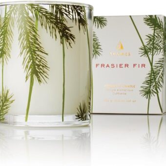 Thymes Frasier Fir Pine Needle Candle - Candles for Home Scented with Notes of Crisp Siberian Fir, Cedarwood & Sandalwood - Holiday Candles for Christmas Decor - Pine Candle -...