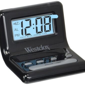 Westclox NYL47538 LCD Digital Bedside Alarm Clock Black