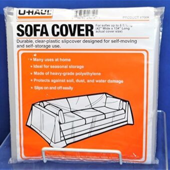 U-Haul Moving & Storage Sofa Cover (Fits Sofas up to 8' Long) - Water Resistant Plastic Sheet Couch Protection - 42" x 134"